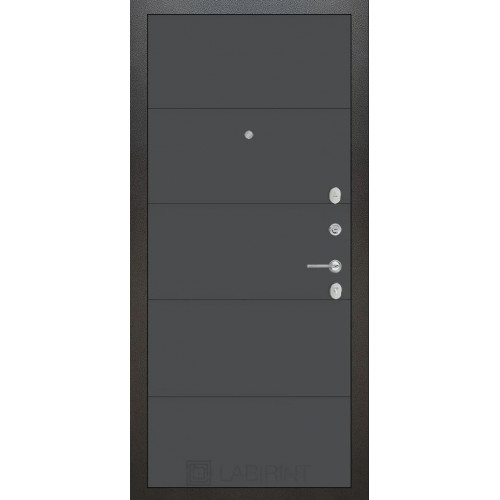 дверь Labirint Silver 13, Цвет "Графит софт"